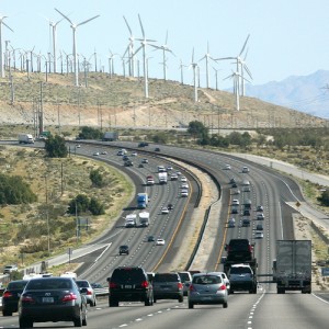 Wind farm on Interstate 10 near Palm Springs, CA. Photo by Kevin Dooley.